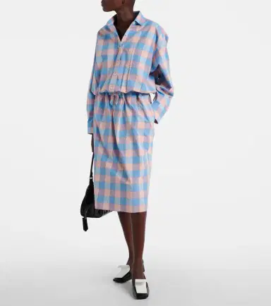 Prada Checked cotton poplin shirt | Thumbnail 2 Prada Checked cotton poplin shirt | Thumbnail 2