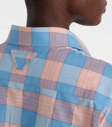 Prada Checked cotton poplin shirt | Thumbnail 6 Prada Checked cotton poplin shirt | Thumbnail 6