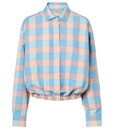 Prada Checked cotton poplin shirt | Thumbnail 1 Prada Checked cotton poplin shirt | Thumbnail 1