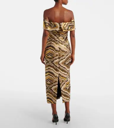 Markarian Gloria off-shoulder jacquard midi dress | Thumbnail 4 Markarian Gloria off-shoulder jacquard midi dress | Thumbnail 4