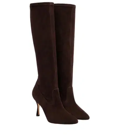 Manolo Blahnik Myconia suede knee-high boots | Thumbnail 1 Manolo Blahnik Myconia suede knee-high boots | Thumbnail 1