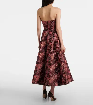 Markarian Rousseau floral brocade midi dress | Thumbnail 2 Markarian Rousseau floral brocade midi dress | Thumbnail 2