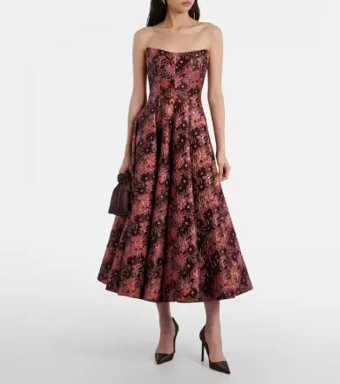 Markarian Rousseau floral brocade midi dress | Thumbnail 4 Markarian Rousseau floral brocade midi dress | Thumbnail 4