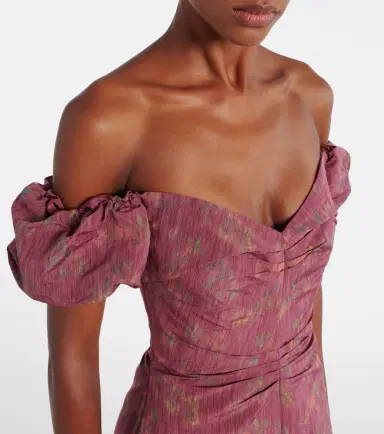 Markarian Adelaine floral puff sleeves gown | Thumbnail 5 Markarian Adelaine floral puff sleeves gown | Thumbnail 5