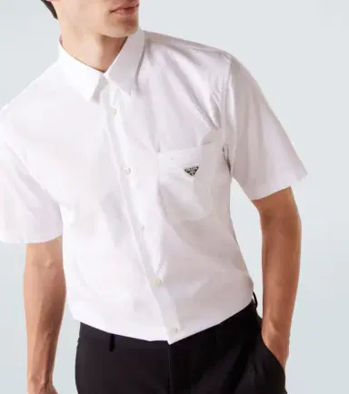 Prada Logo cotton poplin bowling shirt | Thumbnail 2 Prada Logo cotton poplin bowling shirt | Thumbnail 2
