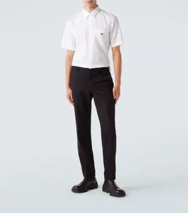 Prada Logo cotton poplin bowling shirt | Thumbnail 3 Prada Logo cotton poplin bowling shirt | Thumbnail 3