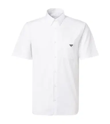 Prada Logo cotton poplin bowling shirt | Thumbnail 1 Prada Logo cotton poplin bowling shirt | Thumbnail 1