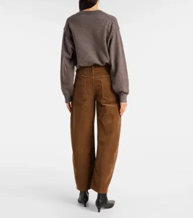 Nili Lotan Tribeca cotton-blend corduroy barrel-leg pants | Thumbnail 3 Nili Lotan Tribeca cotton-blend corduroy barrel-leg pants | Thumbnail 3