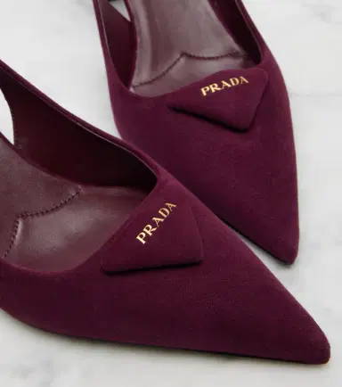 Prada 75 suede slingback pumps | Thumbnail 2 Prada 75 suede slingback pumps | Thumbnail 2