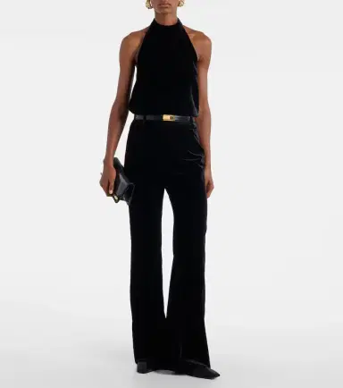 Nili Lotan Peneloppe halterneck velvet top | Thumbnail 4 Nili Lotan Peneloppe halterneck velvet top | Thumbnail 4