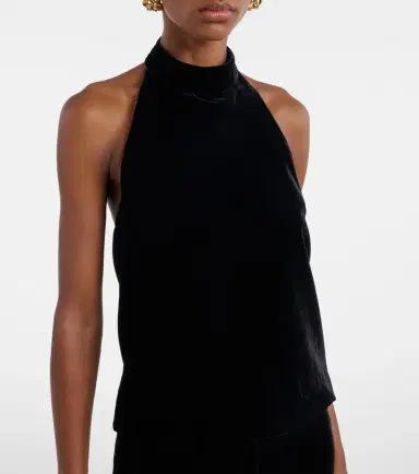 Nili Lotan Peneloppe halterneck velvet top | Thumbnail 5 Nili Lotan Peneloppe halterneck velvet top | Thumbnail 5