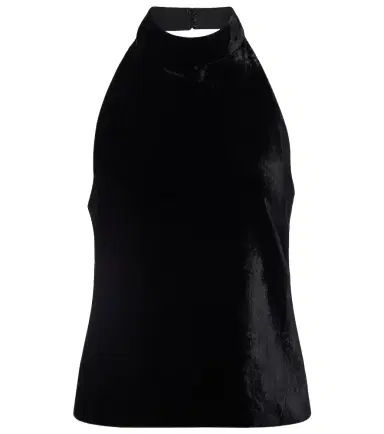 Nili Lotan Peneloppe halterneck velvet top | Thumbnail 1 Nili Lotan Peneloppe halterneck velvet top | Thumbnail 1