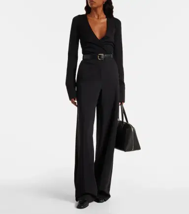 Max Mara Nigella draped wool bodysuit | Thumbnail 2 Max Mara Nigella draped wool bodysuit | Thumbnail 2