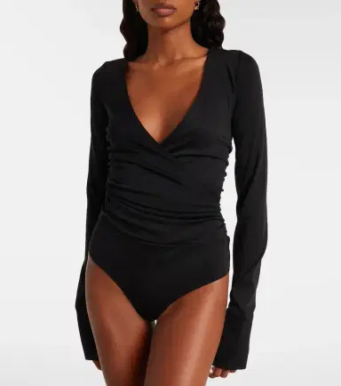 Max Mara Nigella draped wool bodysuit | Thumbnail 4 Max Mara Nigella draped wool bodysuit | Thumbnail 4