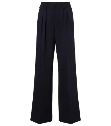 Max Mara Molo pleated wool and cotton-blend pants | Thumbnail 1 Max Mara Molo pleated wool and cotton-blend pants | Thumbnail 1