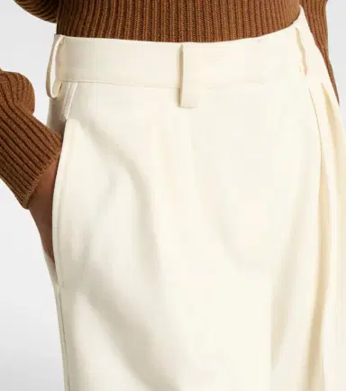 Max Mara Molo pleated wool and cotton-blend pants | Thumbnail 3 Max Mara Molo pleated wool and cotton-blend pants | Thumbnail 3