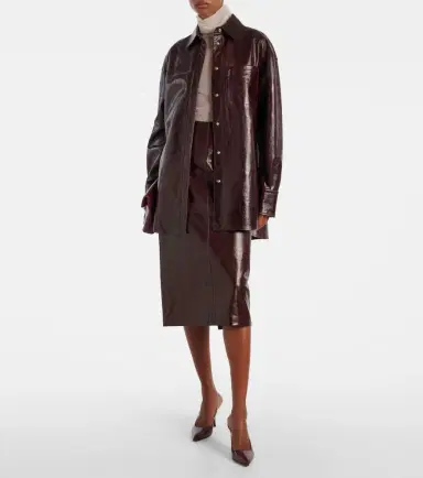 Sportmax Borel leather overshirt | Thumbnail 2 Sportmax Borel leather overshirt | Thumbnail 2