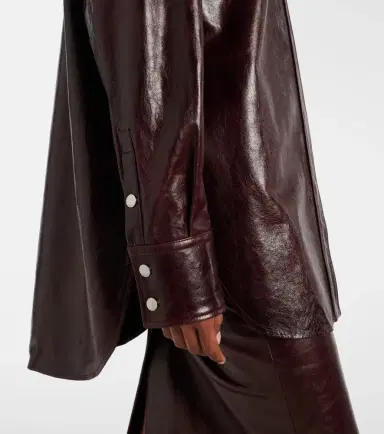Sportmax Borel leather overshirt | Thumbnail 4 Sportmax Borel leather overshirt | Thumbnail 4