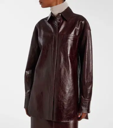 Sportmax Borel leather overshirt | Thumbnail 5 Sportmax Borel leather overshirt | Thumbnail 5