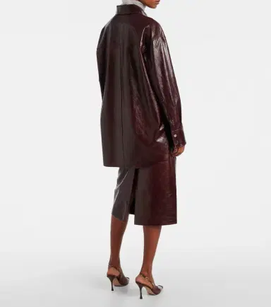 Sportmax Borel leather overshirt | Thumbnail 6 Sportmax Borel leather overshirt | Thumbnail 6