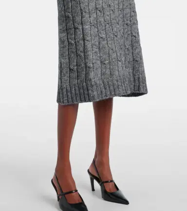 'S Max Mara Otello cotton and wool-blend midi skirt | Thumbnail 4 'S Max Mara Otello cotton and wool-blend midi skirt | Thumbnail 4