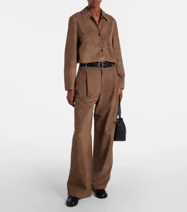 'S Max Mara Brando high-rise suede wide-leg pants | Thumbnail 3 'S Max Mara Brando high-rise suede wide-leg pants | Thumbnail 3