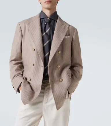Brunello Cucinelli Striped cashmere and silk blazer | Thumbnail 3 Brunello Cucinelli Striped cashmere and silk blazer | Thumbnail 3