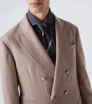 Brunello Cucinelli Striped cashmere and silk blazer | Thumbnail 5 Brunello Cucinelli Striped cashmere and silk blazer | Thumbnail 5