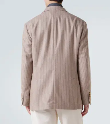 Brunello Cucinelli Striped cashmere and silk blazer | Thumbnail 6 Brunello Cucinelli Striped cashmere and silk blazer | Thumbnail 6