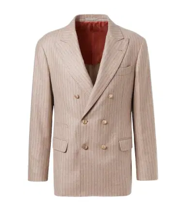 Brunello Cucinelli Striped cashmere and silk blazer | Thumbnail 1 Brunello Cucinelli Striped cashmere and silk blazer | Thumbnail 1