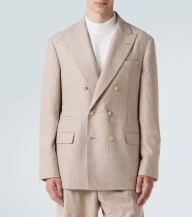 Brunello Cucinelli Houndstooth cashmere and silk suit jacket | Thumbnail 3 Brunello Cucinelli Houndstooth cashmere and silk suit jacket | Thumbnail 3