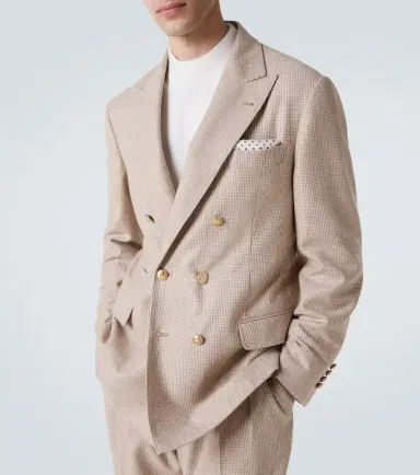 Brunello Cucinelli Houndstooth cashmere and silk suit jacket | Thumbnail 5 Brunello Cucinelli Houndstooth cashmere and silk suit jacket | Thumbnail 5