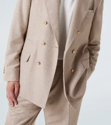 Brunello Cucinelli Houndstooth cashmere and silk suit jacket | Thumbnail 7 Brunello Cucinelli Houndstooth cashmere and silk suit jacket | Thumbnail 7