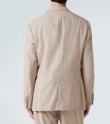 Brunello Cucinelli Houndstooth cashmere and silk suit jacket | Thumbnail 8 Brunello Cucinelli Houndstooth cashmere and silk suit jacket | Thumbnail 8