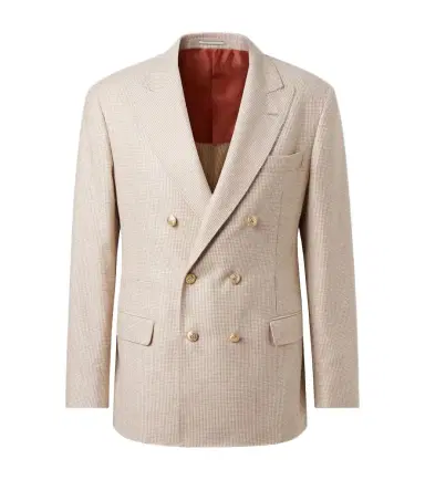 Brunello Cucinelli Houndstooth cashmere and silk suit jacket | Thumbnail 1 Brunello Cucinelli Houndstooth cashmere and silk suit jacket | Thumbnail 1