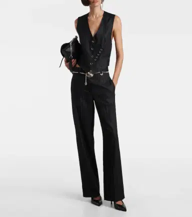 Isabel Marant Noanda pinstriped wool-blend straight pants | Thumbnail 4 Isabel Marant Noanda pinstriped wool-blend straight pants | Thumbnail 4