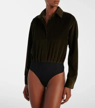 Max Mara Fertile cotton corduroy bodysuit | Thumbnail 4 Max Mara Fertile cotton corduroy bodysuit | Thumbnail 4
