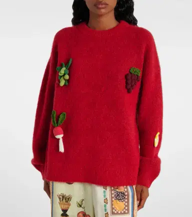 Alemais Alémais Fruitto alpaca, mohair, and wool-blend sweater | Thumbnail 3 Alemais Alémais Fruitto alpaca, mohair, and wool-blend sweater | Thumbnail 3