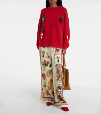 Alemais Alémais Fruitto alpaca, mohair, and wool-blend sweater | Thumbnail 4 Alemais Alémais Fruitto alpaca, mohair, and wool-blend sweater | Thumbnail 4