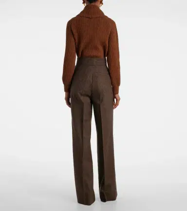 Max Mara Virgin wool straight pants | Thumbnail 3 Max Mara Virgin wool straight pants | Thumbnail 3
