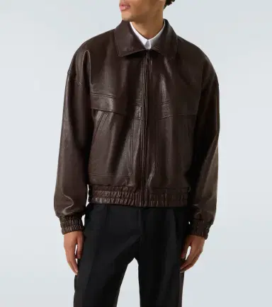 Saint Laurent Leather bomber jacket | Thumbnail 4 Saint Laurent Leather bomber jacket | Thumbnail 4