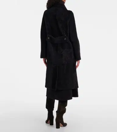 Yves Salomon Double-breasted shearling coat | Thumbnail 4 Yves Salomon Double-breasted shearling coat | Thumbnail 4