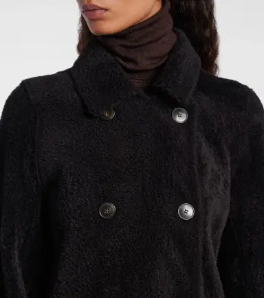 Yves Salomon Double-breasted shearling coat | Thumbnail 5 Yves Salomon Double-breasted shearling coat | Thumbnail 5