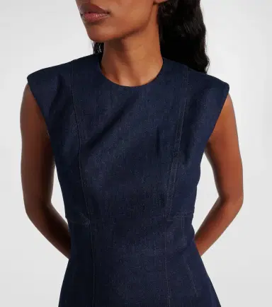 Veronica Beard Dulce cotton-blend denim midi dress | Thumbnail 4 Veronica Beard Dulce cotton-blend denim midi dress | Thumbnail 4