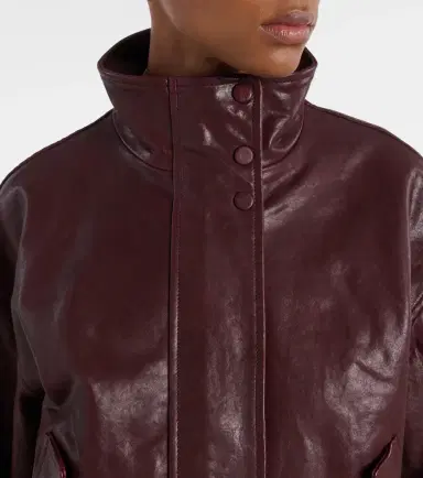 Veronica Beard Bateman cropped leather jacket | Thumbnail 2 Veronica Beard Bateman cropped leather jacket | Thumbnail 2