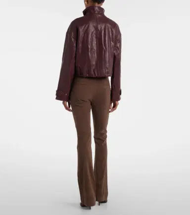 Veronica Beard Bateman cropped leather jacket | Thumbnail 5 Veronica Beard Bateman cropped leather jacket | Thumbnail 5