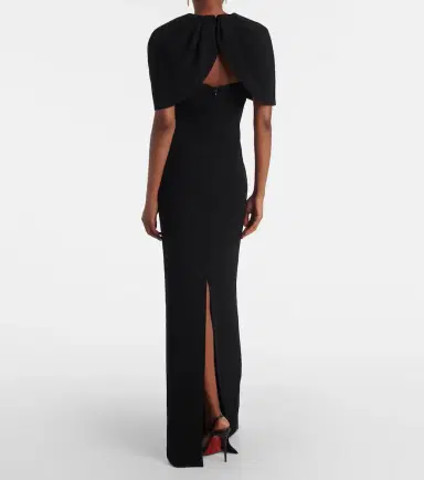 Rebecca Vallance Cameron caped crêpe gown | Thumbnail 3 Rebecca Vallance Cameron caped crêpe gown | Thumbnail 3