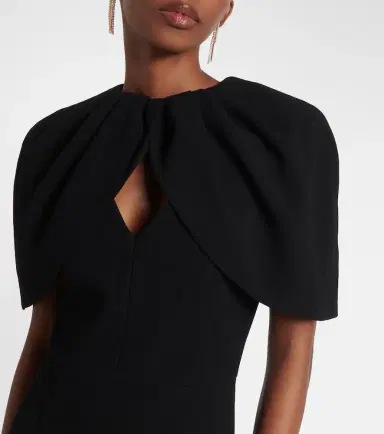 Rebecca Vallance Cameron caped crêpe gown | Thumbnail 4 Rebecca Vallance Cameron caped crêpe gown | Thumbnail 4