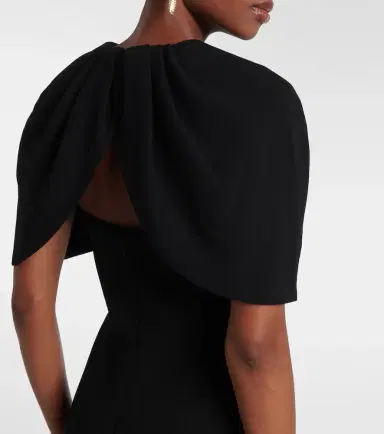 Rebecca Vallance Cameron caped crêpe gown | Thumbnail 5 Rebecca Vallance Cameron caped crêpe gown | Thumbnail 5