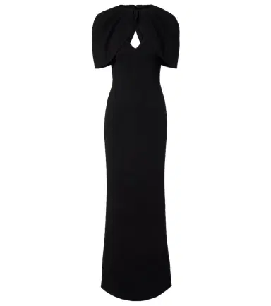 Rebecca Vallance Cameron caped crêpe gown | Thumbnail 1 Rebecca Vallance Cameron caped crêpe gown | Thumbnail 1